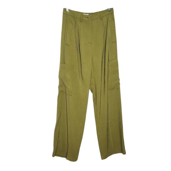 Steve Madden Green Cargo Pants NWT Size Small Moss Green Flowy Leg Pants - Picture 1 of 12